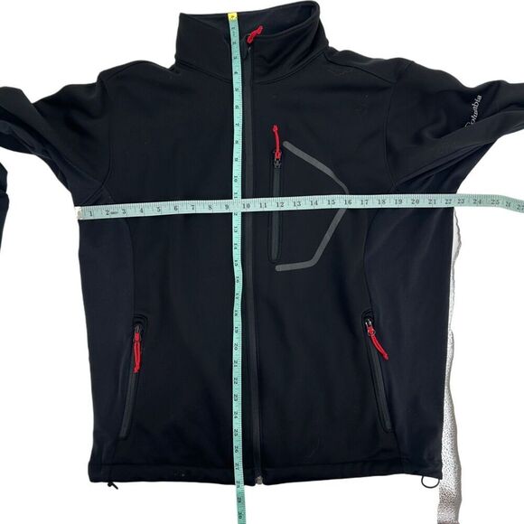 Columbia Black Omni Shield Full Zip Black Red Jacket Size Medium - Picture 13 of 14